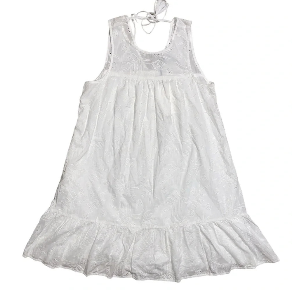 Lucky Brand White Eyelet Embroidered Midi Dress‎ NWT Small